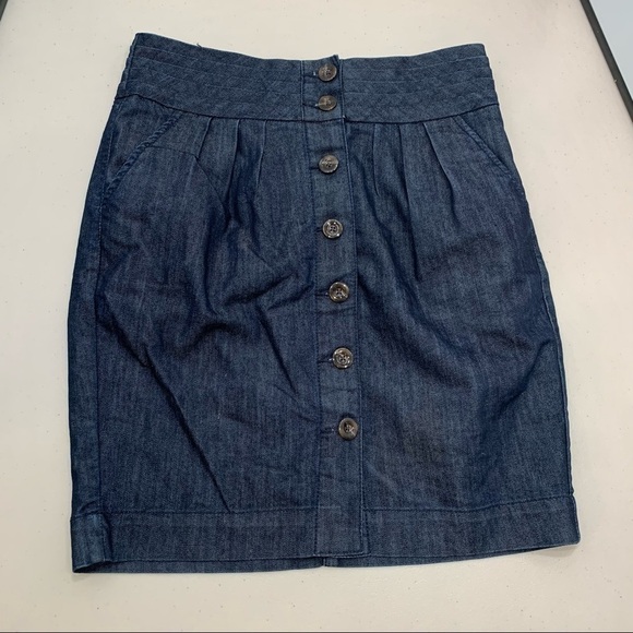 Pilcro and the Letterpress Dresses & Skirts - Anthropologie Pilcro and the Letterpress Skirt Adult Size 6 Denim Pleated Women